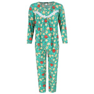 Not a Morning Person Women's Cocoa and Cookies Long Sleeve Pajama Set - 1 of 4