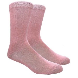 Solid Color Crew Cotton Dress Socks  from the Sock Panda (Men's Sizes, Adult Large) - 1 of 3