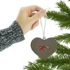 Rider University Secondary Logo Heart Love Wood Christmas Tree Holiday Ornament - 3 of 3