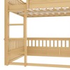 KTMBDW Bunk Bed, Bunk Bed Frame with Ladder and Guardrail, Wood Slats for Dormitory and Bedroom, Space Saving - 4 of 4