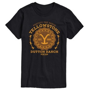 Men's - Yellowstone - Protect The Ranch Collegiate Logo Short Sleeve Graphic T-Shirt - 1 of 4