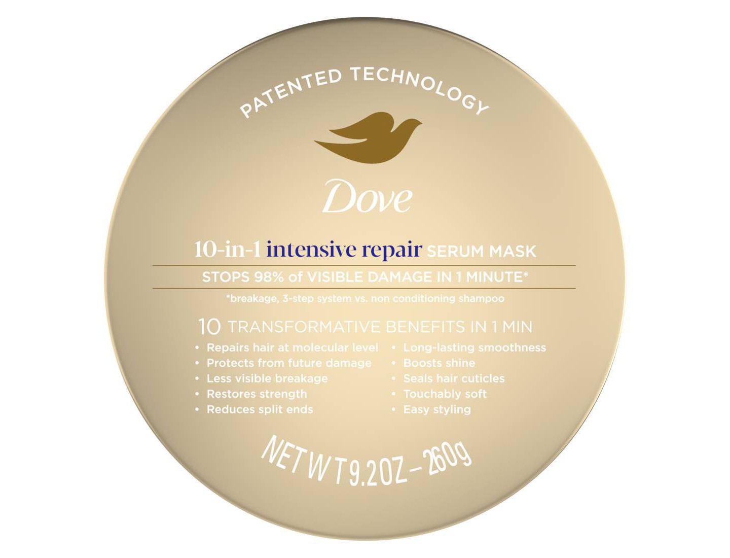 Маска-сыворотка для волос 10-в-1 Dove Beauty Intensive Repair, 9.2 oz — фото 3