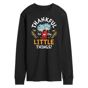 Men's - Dr. Seuss - Thanksgiving Is A Family Thing Long Sleeve Graphic T-Shirt - 1 of 4