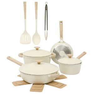 Gibson Elite Folkstone 13 Piece Pots and Pans Durable Cast Aluminum PFA Free Non stick Ceramic Cookware Set - 1 of 4