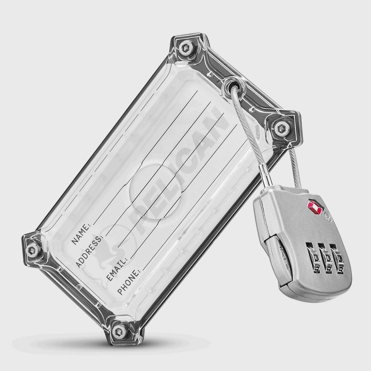 Pelican Tracker AirTag Luggage Lock - Brushed Titanium - thumbnail 2