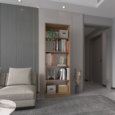 VYNXARIA 4-Tier Bookcase - Modern Storage Solution for Books and Decor, Multiple Finishes
