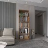 Gulches 4-Tier Bookcase - Modern Engineered Wood Storage Shelves for Books & Decor, Space-Efficient Vertical Design, Brown Finish for Home/Office - 3 of 4