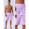 INSPIRE CHIC Men's Summer Colorful Tie-dyed Pattern Drawstring Elastic Waist Board Shorts - 4 of 4