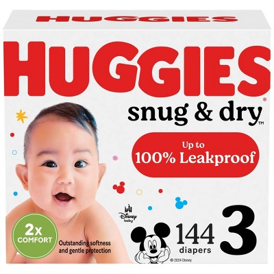 Huggies Snug & Dry Baby Disposable Diapers Huge Pack - Size 3 - 144ct