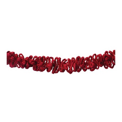 6' Red Artificial Pine Jute Christmas Garland