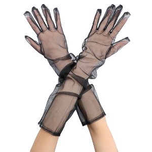 INSPIRE CHIC Women's Tulle Full Finger Mesh Opera Gloves - 1 of 4