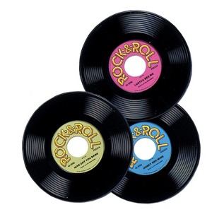 Beistle 9" Plastic Records 9/Pack 55214 - 1 of 1