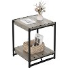 Acekool Modern Industrial End Table with Storage Shelves, Wood & Metal Side Table for Living Room & Bedroom - 3 of 4