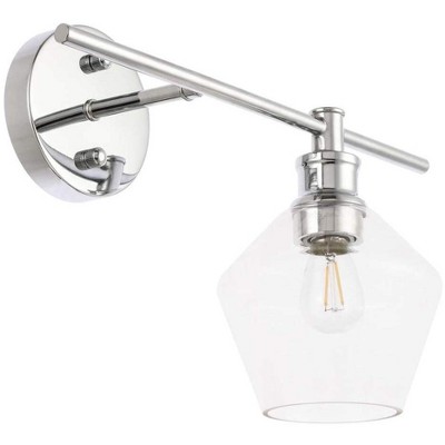 Elegant Lighting Gene 1 light Chrome and Clear glass right Wall sconce