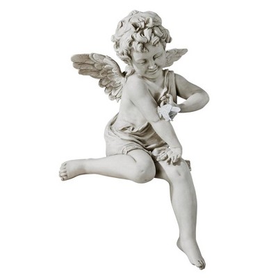 Design Toscano Peaceful Presence Angel Sitter Garden Statue - Off-White