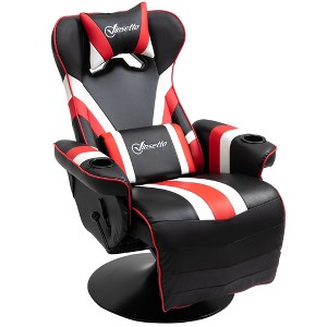 Nursery Glider Rocking Chair with Ottoman, Padded Cushion Seat and Wooden Base - 1 of 4