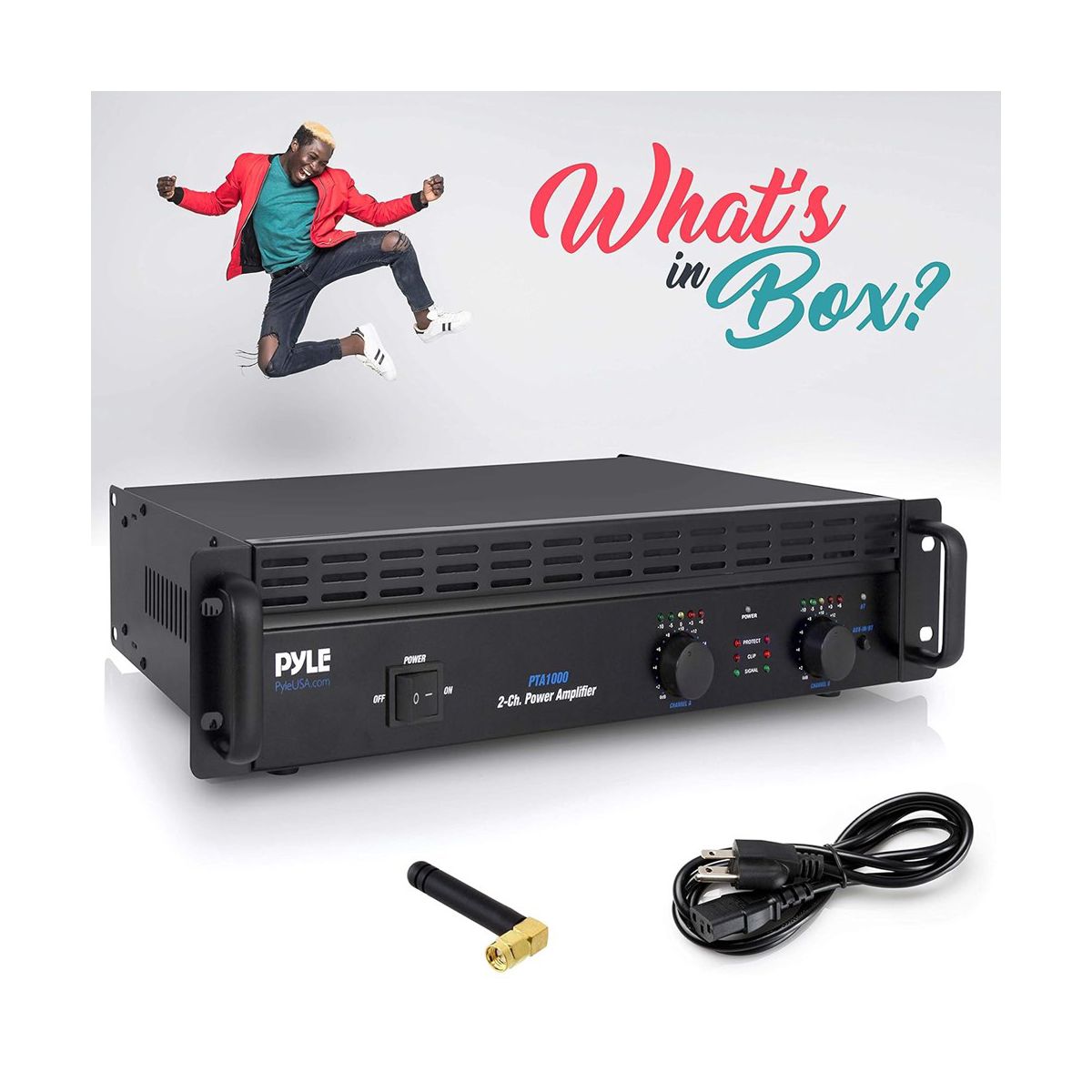 Bluetooth Power Amplifier for Streaming with Dual Speakers, All Devices Compatible, Wireless, Compact Design - thumbnail 5