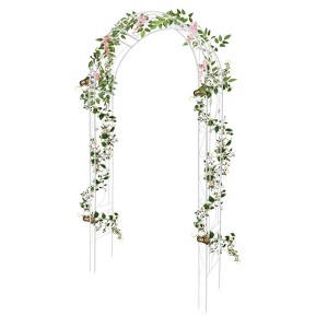 Metal Garden Arch, Garden Arch Arbor Trellis for Climbing Plants, Wedding Arches for Ceremony, Wedding Archway Decor for Patio, Backyard, Party - 1 of 4