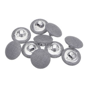 Unique Bargains Round Metal Sewing Cloth Covered Button 10 Pcs - 1 of 4