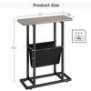 Whizmax Narrow Side Table for Small Spaces, Slim Thin End Table with Storage Holder for Couch, Living Room, Bedroom & Office - 2 of 4