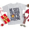 SmileyWorld He Sees You When You're Sleeping - Toddler Short Sleeve Graphic T-Shirt - 3 of 4