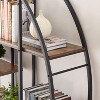 Acekool 5-Tier Metal Bookcase, Industrial Bookshelf and Plant Display Rack, Multi-Functional Storage Shelf for Living Room, Bedroom, Office - 3 of 4