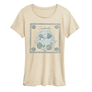 Women's - Disney Princess - Cinderella Flowers Short Sleeve Graphic T-Shirt - 1 of 4