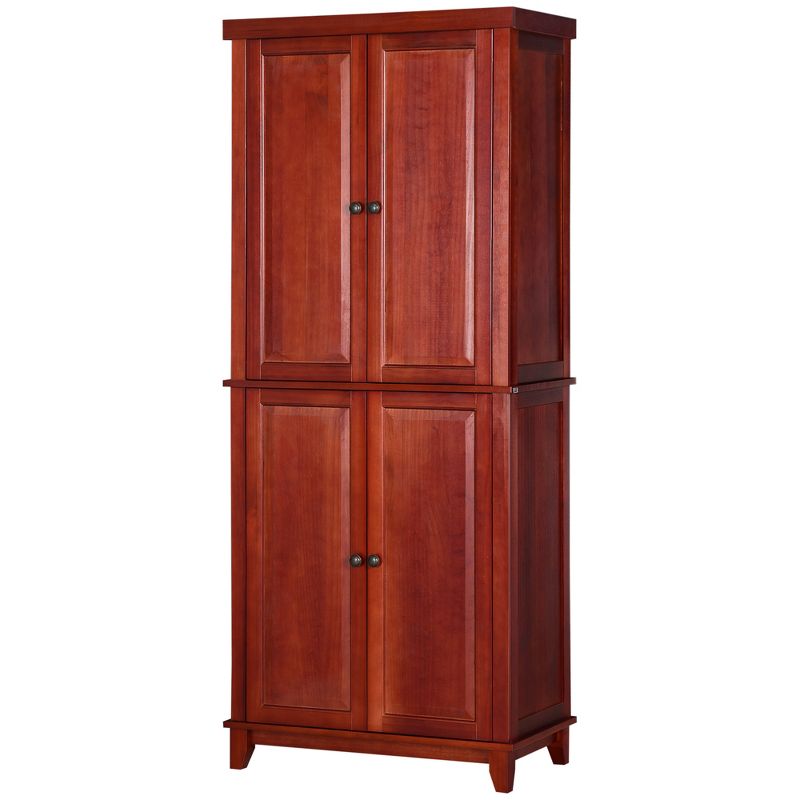 HOMCOM 72.5" Pinewood Large Kitchen Pantry Storage Cabinet, Freestanding Cabinets with Doors and Shelf Adjustment, Dining Room Furniture, 4 of 7