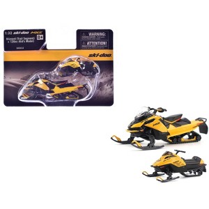 Ski-Doo MXZ Blizzard (Trail Segment) Neo Yellow and Ski-Doo MXZ 120cc Neo Yellow Set of 2 1/32 Diecast Models by BRP Models - 1 of 4