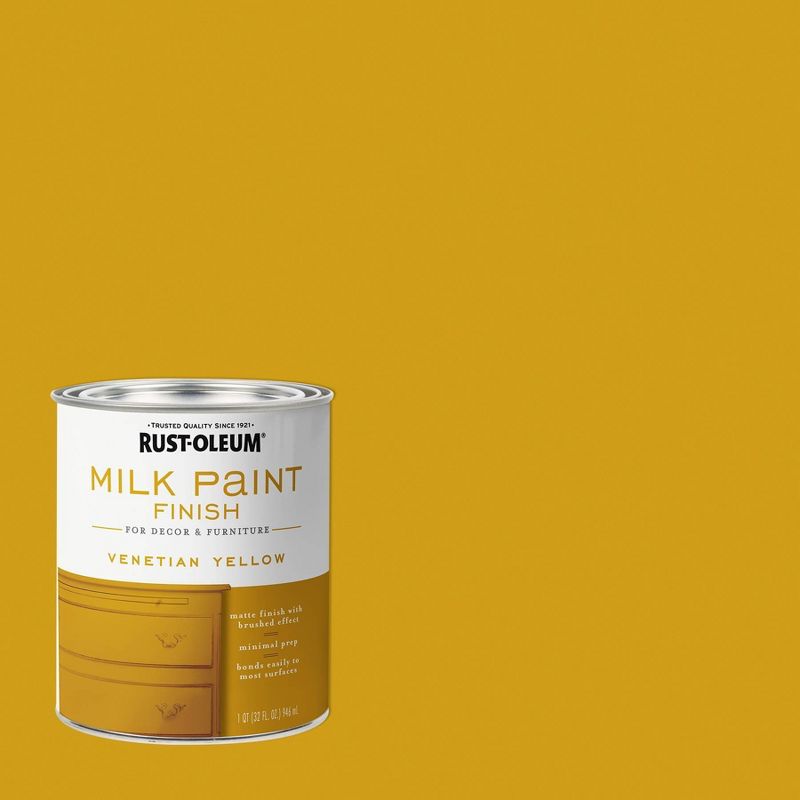 Rust-Oleum 2pk Milk Paint Venetian Yellow, 1 of 7