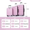 3 PCS Expanable Luggage Set, PC Lightweight Hardshell Spinner Wheel Suitcase with TSA Lock (21+25+29)-ModernLuxe - image 3 of 4