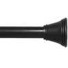 Home Mart Goods Black Metal Shower Curtain Tension Rod Rust Resistant Non-Slip - 42"-72" - 3 of 4