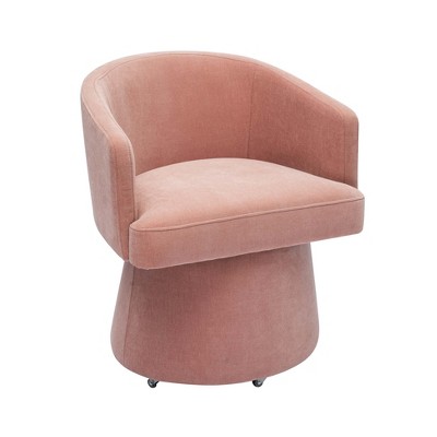 TOV Furniture Kristen Upcycled Chenille Rolling Desk Chair