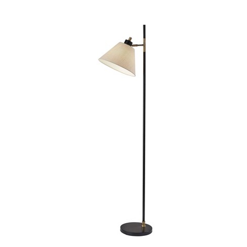 Matthew Floor Lamp Black/Antique Brass - Adesso