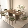 Wood Extendable Dining Table for 6-10, Particle Board Dining Table with Double Pedestal, Rectangular Dining Table for Kitchen or Family Room-Koiai - 2 of 4