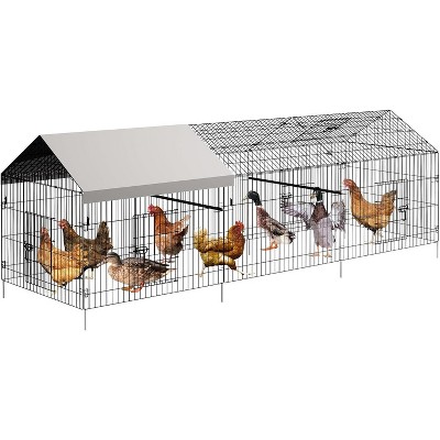 Acekool Large Outdoor Chicken Coop - Weatherproof Cover & 4 Access Doors