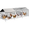 Metal Chicken Coop, Portable Chicken Run with Waterproof UV-Resistant Cover, Outdoor Poultry Cage for Backyard/Farm, for Chickens Rabbits Ducks - 2 of 4