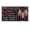 Black+Orange Tool Box with 3 Ball-Bearing Drawers, Lock Keys, Portable Storage Chest Organizer for Garage Workshop and Home Use - 4 of 4