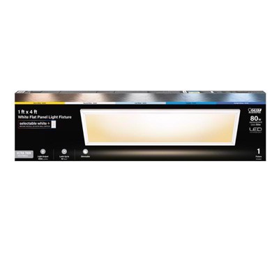 Feit Electric Flush Mount LED Flat Panel Light, White, FP1X4/6WY/WH