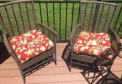 Kensington Garden 24x22 Floral Outdoor High Back Chair Cushion Breeze