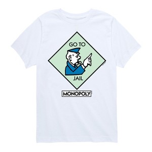 Boys' - Monopoly - Go To Jail Square Short Sleeve Graphic T-Shirt - 1 of 4