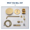 CASAINC 1-Spray Patterns Round 2-Functions 10 Inches Wall Mount Dual Shower Heads with Handheld - 4 of 4