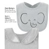 The Peanutshell Terry Baby Bib Set for Boys or Girls, 10-Pack, Feeding, Teething, Drooling, Soft Neutral - 3 of 4