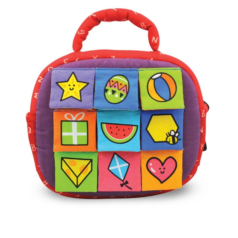 Melissa &#38; Doug K&#39;s Kids Take-Along Shape Sorter Baby Toy With 2-Sided Activity Bag and 9 Textured Shape Blocks, 5 of 13