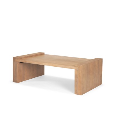 HomeRoots 48" Natural Solid Wood Sled Coffee Table