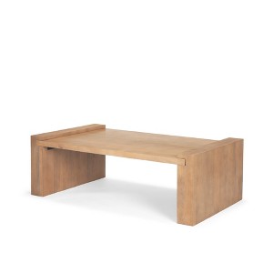 HomeRoots 48" Natural Solid Wood Sled Coffee Table - 1 of 4