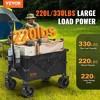 VEVOR Collapsible Folding Wagon:220L All-terrain Cart 330 lbs Capacity,Drink Holders,And Heavy-duty Design Perfect For Camping Shopping And Gardening - 2 of 4