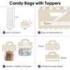 Big Dot of Happiness Tan Checkered Party - DIY Clear Goodie Favor Bag Labels - Candy Bags with Toppers - Set of 24 - 3 of 4