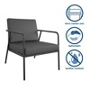 COSCO Modern Outdoor Lounge Armchairs with Gray Cushions, 2-Pack, Dark Gray - 4 of 4