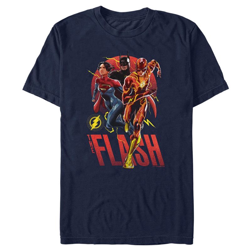 Men's The Flash Distressed Superheroes Team T-Shirt, 1 of 6